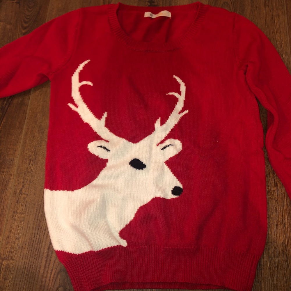 ugly christmas reindeer sweater small